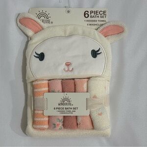 Kids Bath Set - Cream and Pink